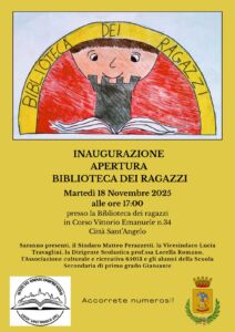 INAUGURAZIONE E APERTURA BIBLIOTECA DEI RAGAZZI